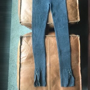 Candies Gray Ribbed Leggings